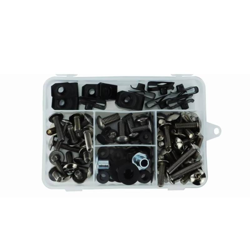 LISROEU Motorrad Schrauben Für Ninja250r 2004 2005 2006 2007 Motorrad Komplette Voll Verkleidung Schrauben Kit Motorrad Scheiben Muttern Schrauben Sortiment(Metallic) von LISROEU