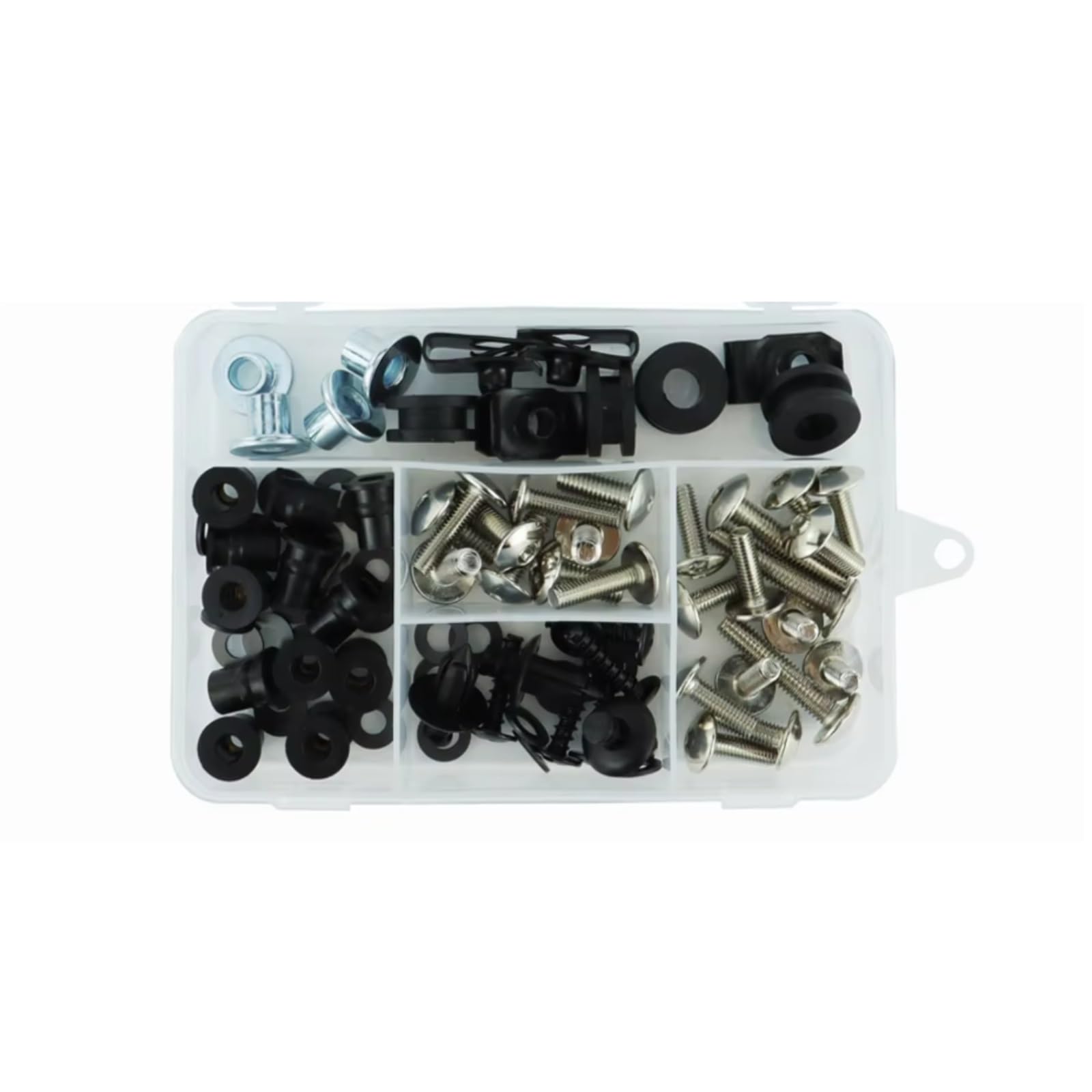 LISROEU Motorrad Schrauben Für Ninja650R 2009 2010 2011 Motorrad Komplette Voll Verkleidung Schrauben Kit Motorrad Schrauben Washer Mutter Verkleidung Clip(Silver) von LISROEU