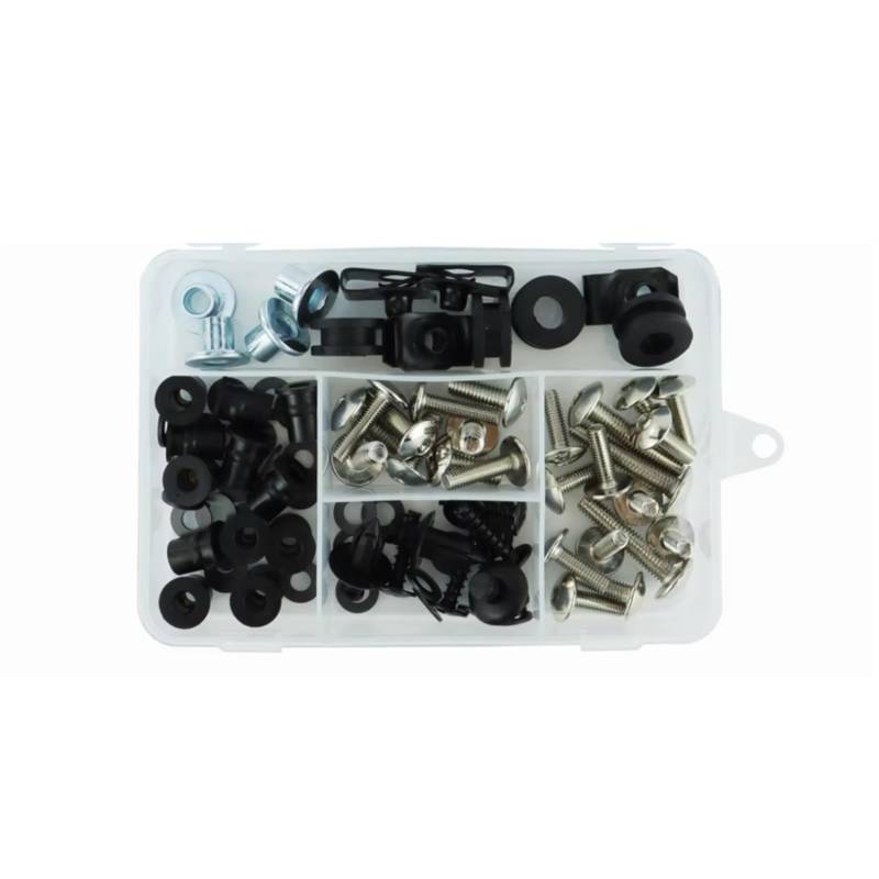LISROEU Motorrad Schrauben Für Ninja650R 2009 2010 2011 Motorrad Komplette Voll Verkleidung Schrauben Kit Motorrad Schrauben Washer Mutter Verkleidung Clip(Silver) von LISROEU