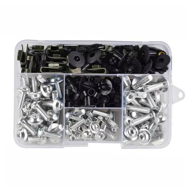 LISROEU Motorrad Schrauben Für R1250RS R1250RT R1250R F900R F900XR G310R G310RR Für M5 M6 Motorrad Mutter Schrauben Set Schraube Senkkopf Schrauben Motorrad Montage Kits(Silver) von LISROEU