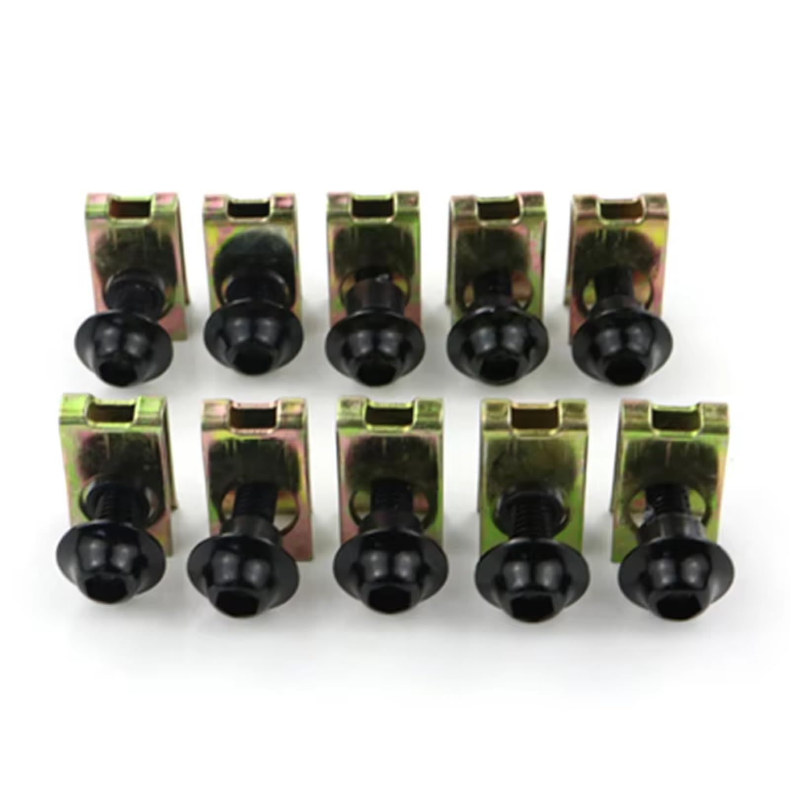 LISROEU Motorrad Schrauben Für S1000R S1000XR R1200RS G310R R1200GS F800GS F700GS 5mm 10PCS Motorrad Mutter Schrauben Set Schraube Senkkopf Schrauben(Black) von LISROEU
