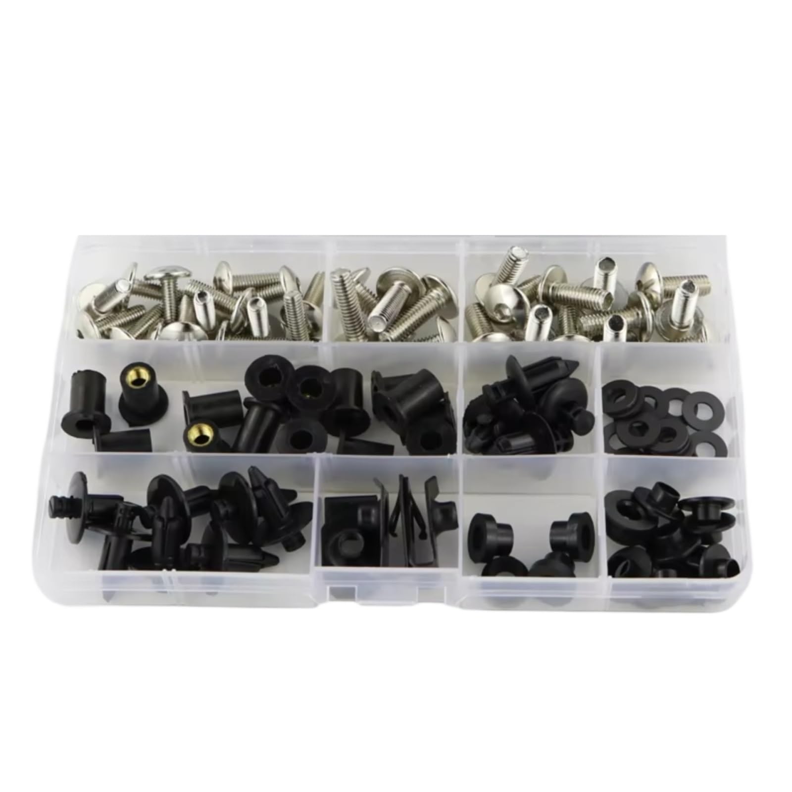 LISROEU Motorrad Schrauben Für VTR1000 RVT1000R RC51 2000-2006 Motorrad Unterlegscheiben Muttern Schrauben Sortiment Motorrad Mutter Schrauben Stellschraube Senkschrauben(Silver) von LISROEU