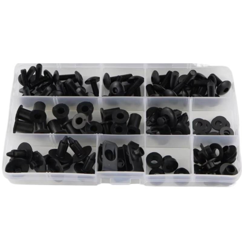 LISROEU Motorrad Schrauben Für VTR1000 RVT1000R RC51 2000-2006 Motorradzubehör Vollverkleidungsschrauben-Kits Motorradbefestigungsschrauben(Black) von LISROEU