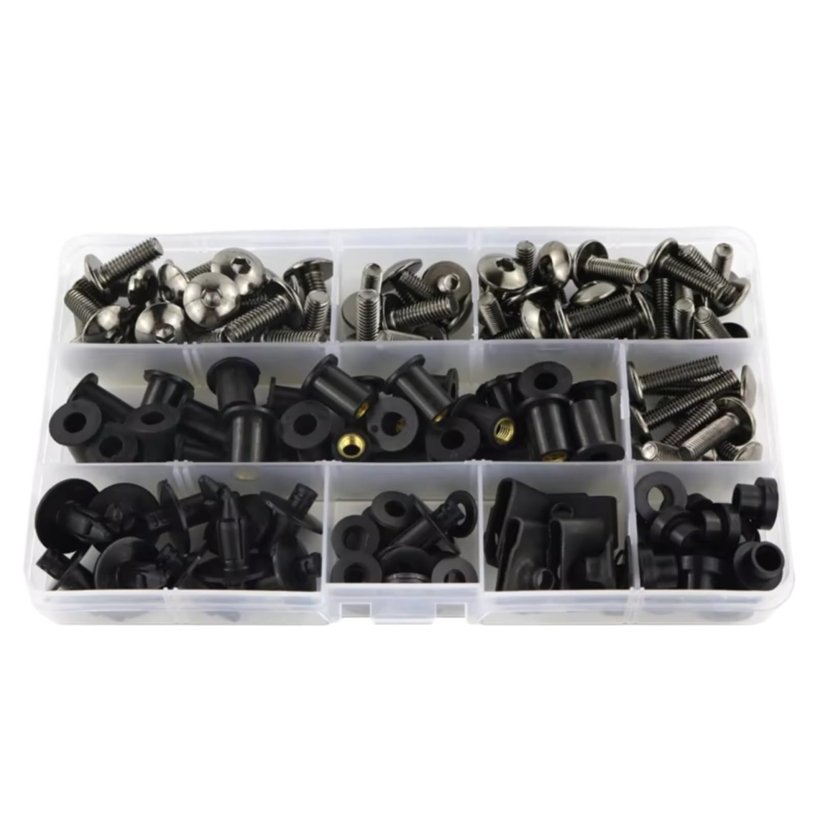 LISROEU Motorrad Schrauben Für ZX6R 2005 2006 Motorrad Mutter Schrauben Set Schraube Senkkopf Schrauben Motorrad Befestigungen Schrauben Mutter Clips Kit(Metallic) von LISROEU