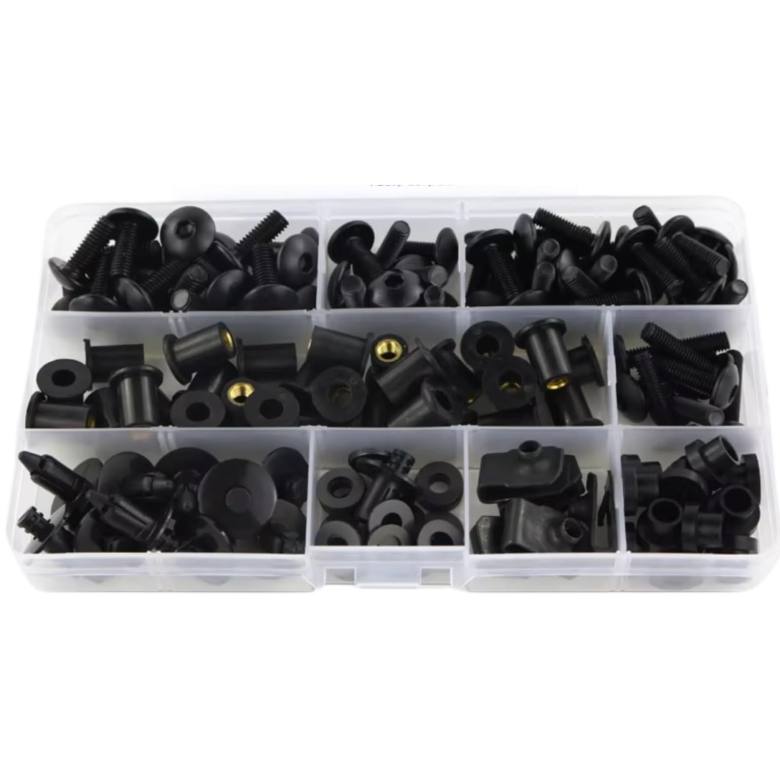 LISROEU Motorrad Schrauben Für ZX6R 2005 2006 Motorradbefestigungen Schrauben Mutter Clips Kit Motorrad Mutter Schrauben Stellschraube Senkschrauben(Black) von LISROEU