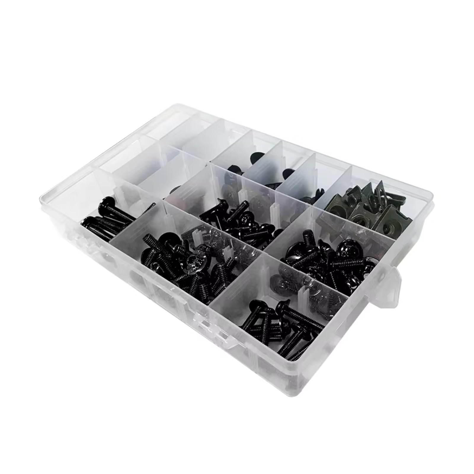 LISROEU Motorrad Schrauben Kompatibel Mit Suzuki Für GSF250 400 1200 1250 600 600S 650 650S 650N Motorrad-Verkleidungsschrauben-Kit Schrauben Mutternteile(Black) von LISROEU