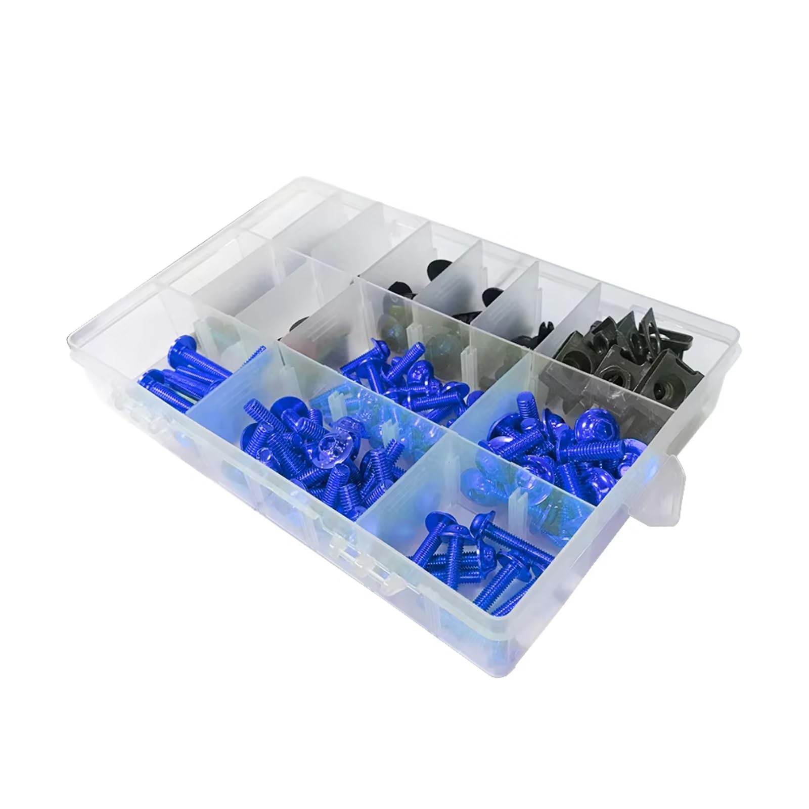 LISROEU Motorrad Schrauben Kompatibel Mit Suzuki Für GSF250 400 1200 1250 600 600S 650 650S 650N Motorrad-Verkleidungsschrauben-Kit Schrauben Mutternteile(Blue) von LISROEU