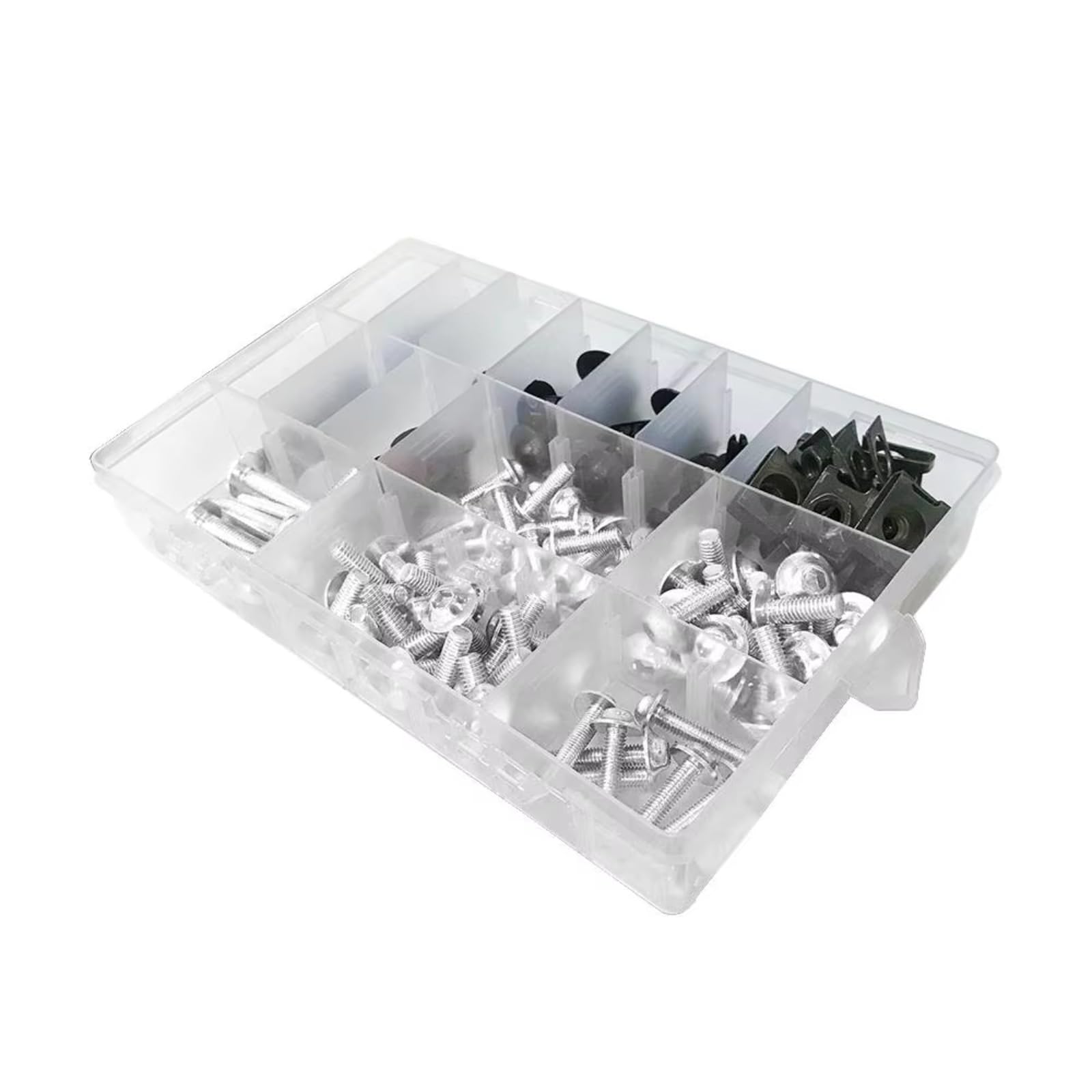 LISROEU Motorrad Schrauben Kompatibel Mit Suzuki Für GSF250 400 1200 1250 600 600S 650 650S 650N Motorrad-Verkleidungsschrauben-Kit Schrauben Mutternteile(Silver) von LISROEU