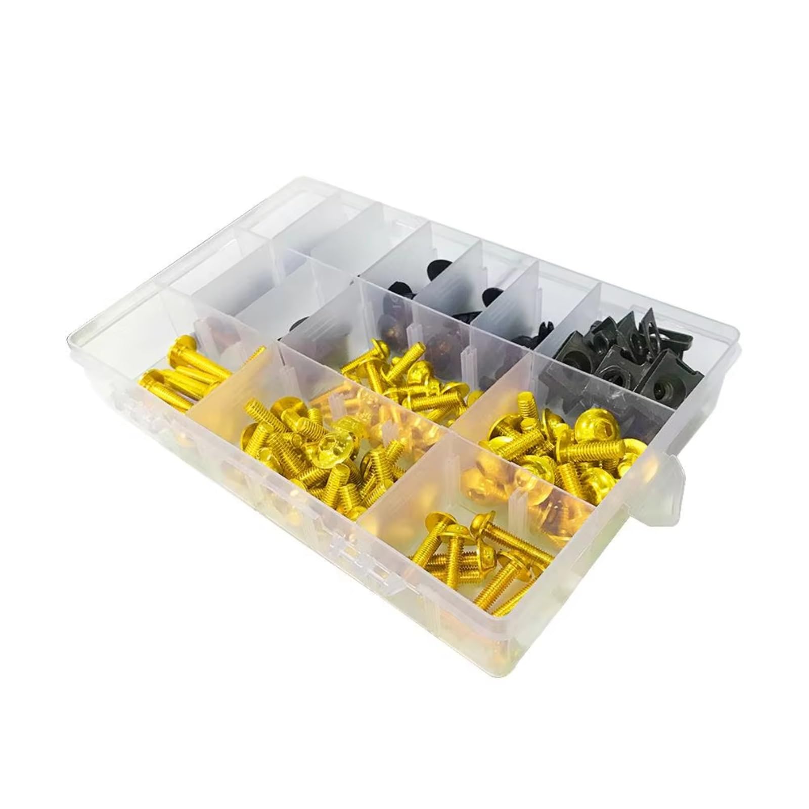 LISROEU Motorrad Schrauben Kompatibel Mit Suzuki Für GSF250 400 1200 1250 600 600S 650 650S 650N Motorrad-Verkleidungsschrauben-Kit Schrauben Mutternteile(Yellow) von LISROEU