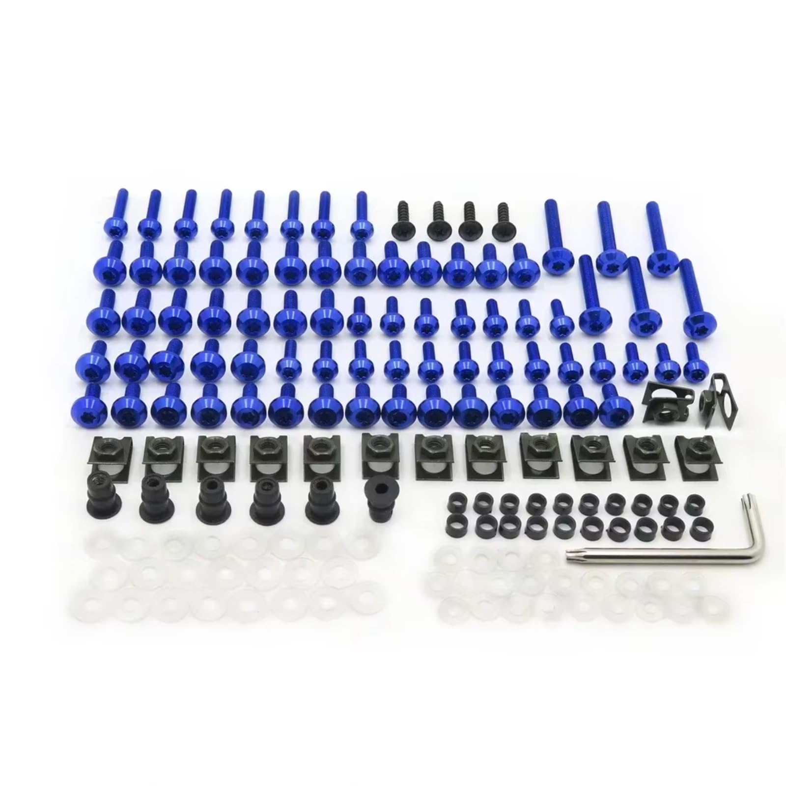 LISROEU Motorrad Schrauben Kompatibel Mit Suzuki Für Gsxr1000 2005 2006 Motorrad Verkleidung Für Bolzen Kit Karosserieschrauben Motorrad Karosserie Arbeit Für Bolzen Kit(Blue) von LISROEU