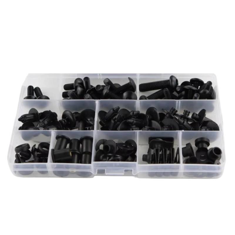 LISROEU Motorrad Schrauben Kompatibel Mit Suzuki Für Gsxr600 Gsxr750 2008 2009 2010 Motorrad Vollverkleidung Schrauben Kits Motorrad Mutter Komplette Schrauben Kit(Black) von LISROEU