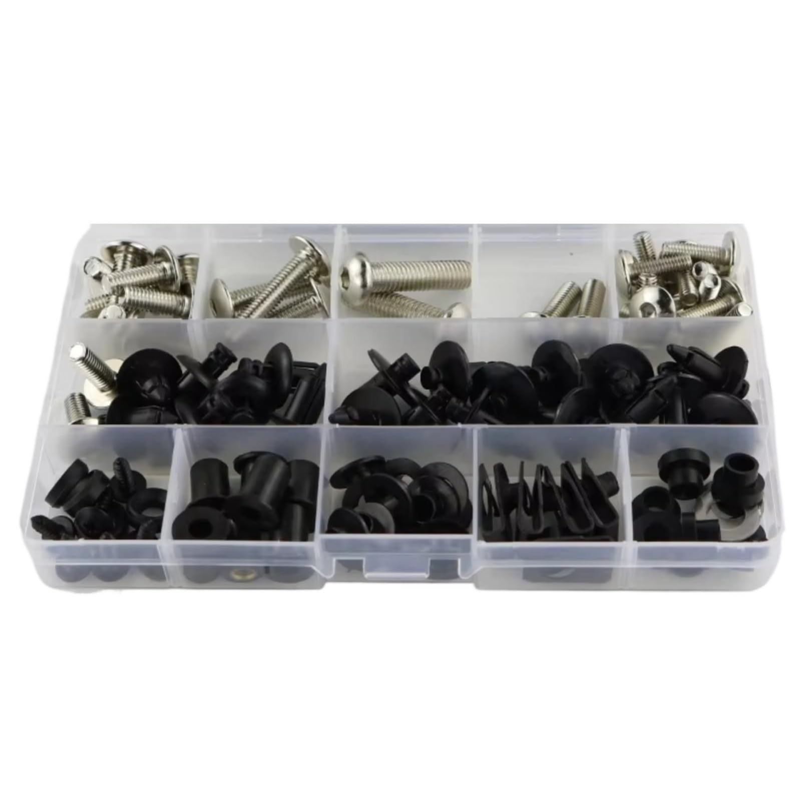LISROEU Motorrad Schrauben Kompatibel Mit Suzuki Für Gsxr600 Gsxr750 2008 2009 2010 Motorrad Vollverkleidung Schrauben Kits Motorrad Mutter Komplette Schrauben Kit(Silver) von LISROEU