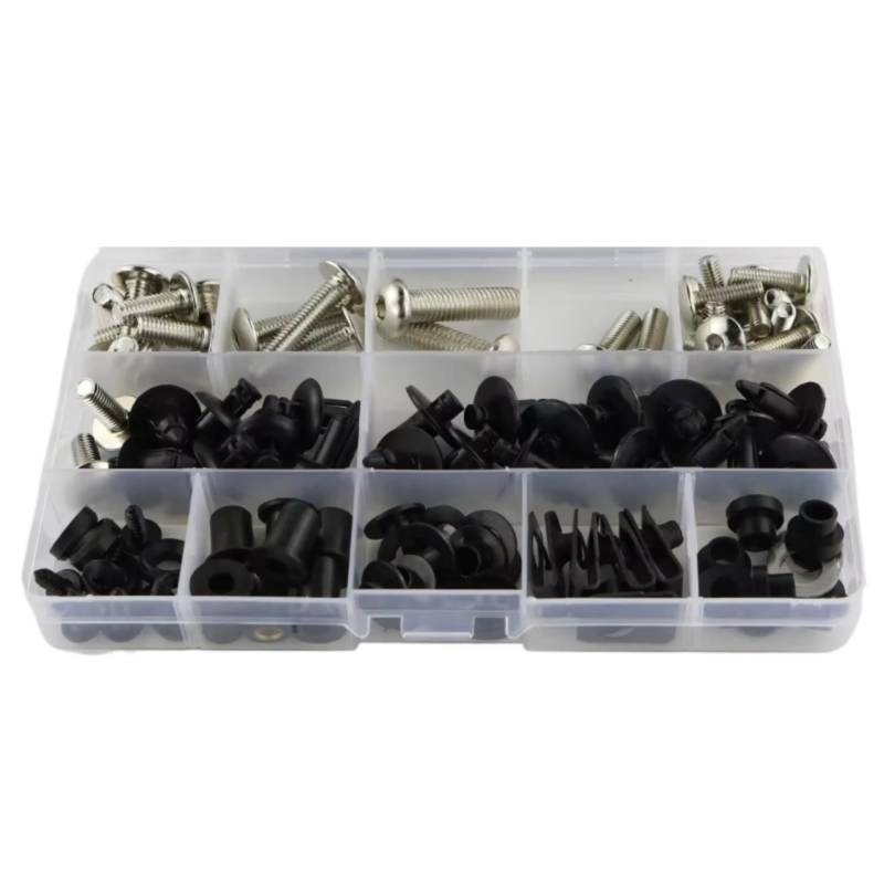 LISROEU Motorrad Schrauben Kompatibel Mit Suzuki Für Gsxr600 Gsxr750 2008 2009 2010 Motorrad Vollverkleidung Schrauben Kits Motorrad Mutter Komplette Schrauben Kit(Silver) von LISROEU