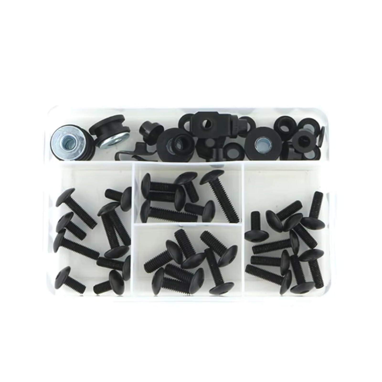 LISROEU Motorrad Schrauben Kompatibel Mit Yamaha Für Diversion Für Xj600 1992-2004 Motorrad Komplette Verkleidung Schrauben Kit Schrauben Clips Geschwindigkeit Muttern Abdeckung Bolzen(Black) von LISROEU