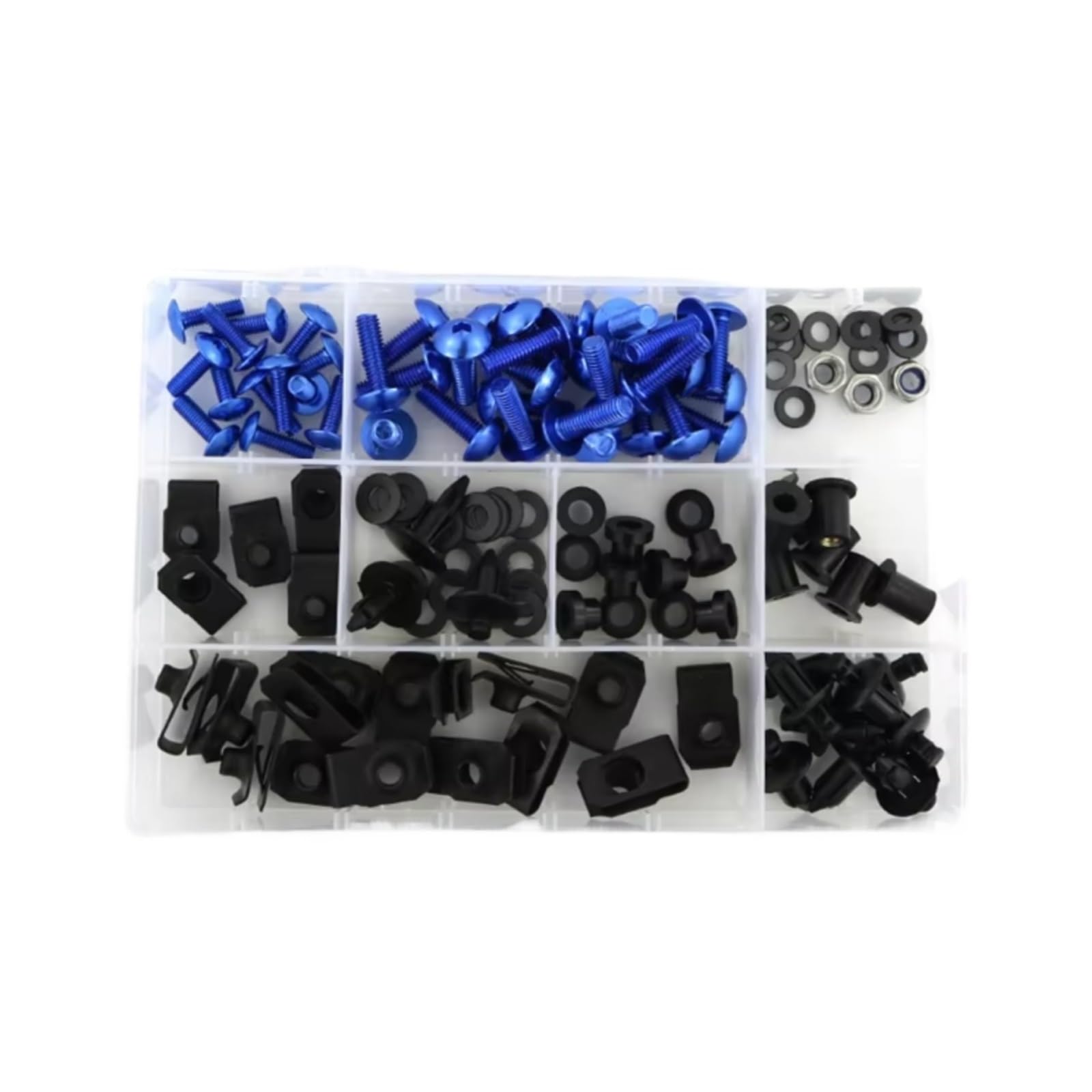 LISROEU Motorrad Schrauben Kompatibel Mit Yamaha Für YZF-R1 1998 1999 2000 2001 Motorrad Komplette Verkleidung Schrauben Kit Karosserie Windschutzscheibe Schrauben Verkleidung Clips(Blue) von LISROEU