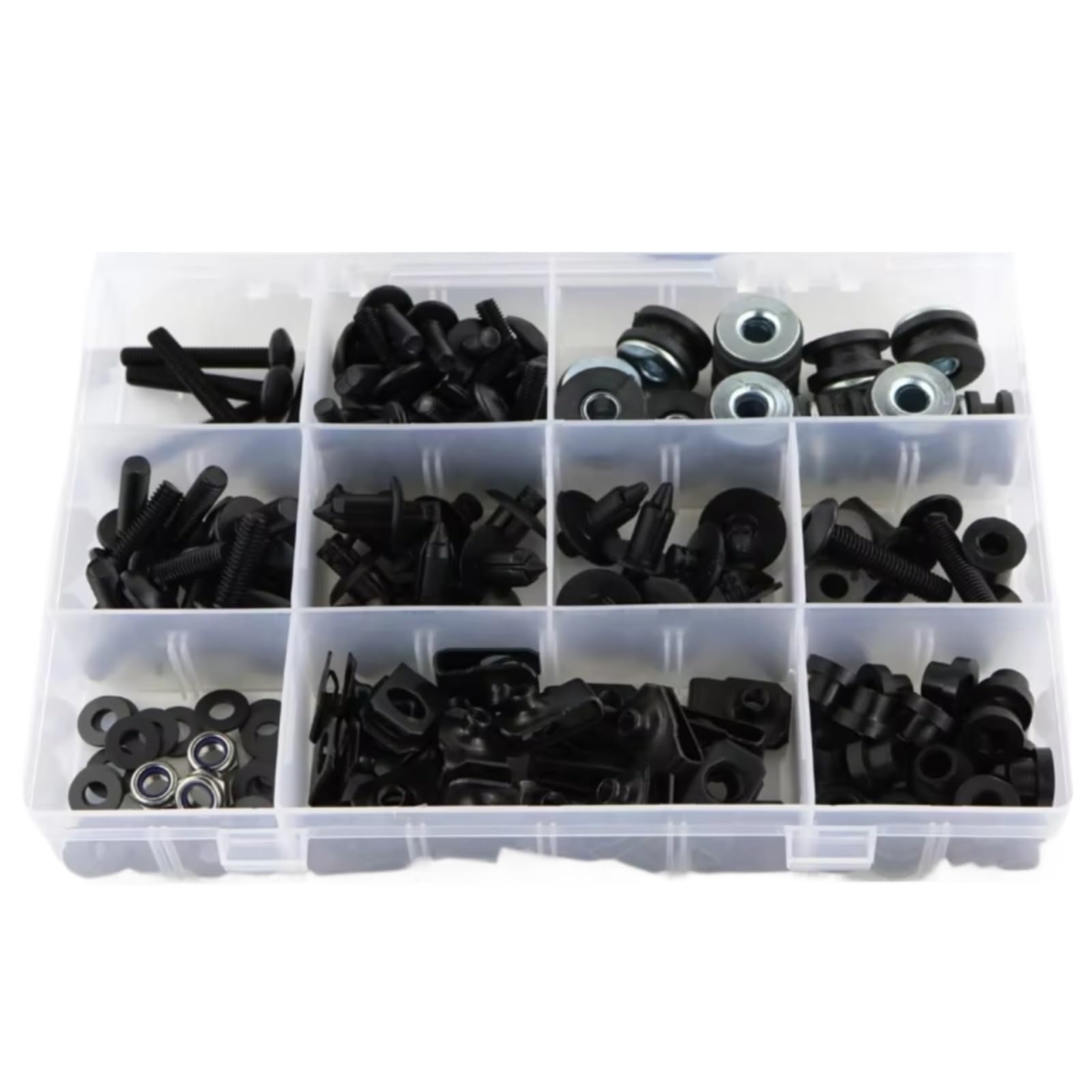 LISROEU Motorrad Schrauben Kompatibel Mit Yamaha Für YZF-R6 2003 2004 2005 Für R6S 2006 2007 2008 2009, Komplettes Verkleidungsschrauben-Set Für Motorräder(Black) von LISROEU