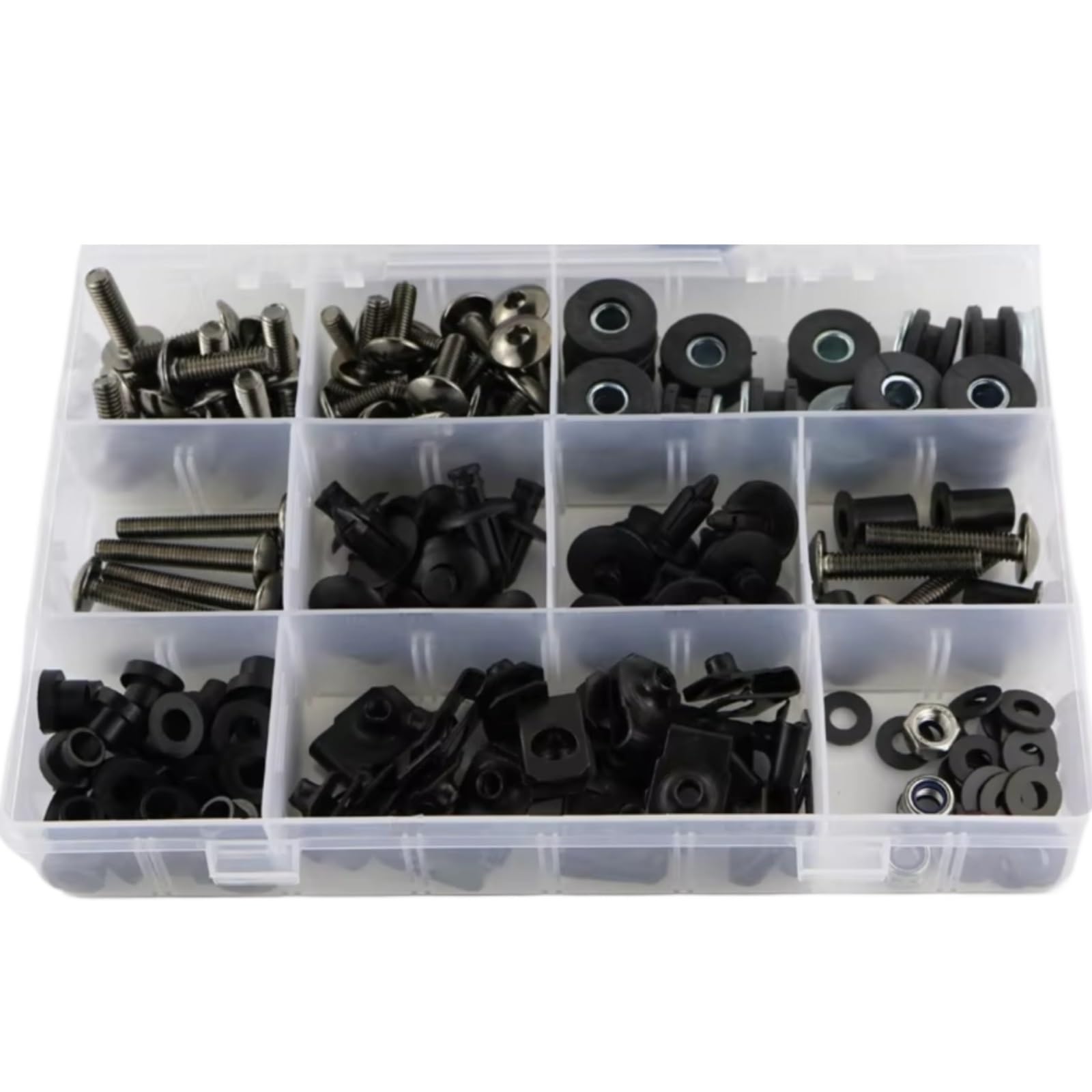 LISROEU Motorrad Schrauben Kompatibel Mit Yamaha Für YZF-R6 2003 2004 2005 Für R6S 2006 2007 2008 2009, Komplettes Verkleidungsschrauben-Set Für Motorräder(Metallic) von LISROEU