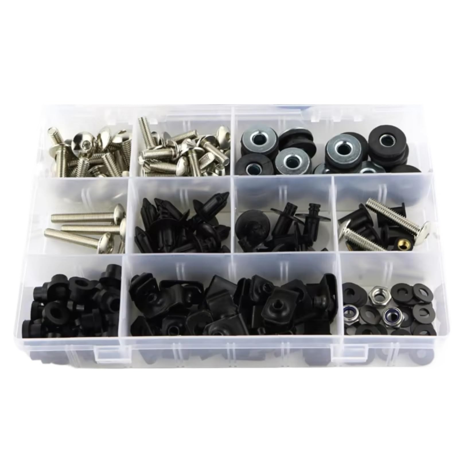 LISROEU Motorrad Schrauben Kompatibel Mit Yamaha Für YZF-R6 2003 2004 2005 Für R6S 2006 2007 2008 2009, Komplettes Verkleidungsschrauben-Set Für Motorräder(Silver) von LISROEU