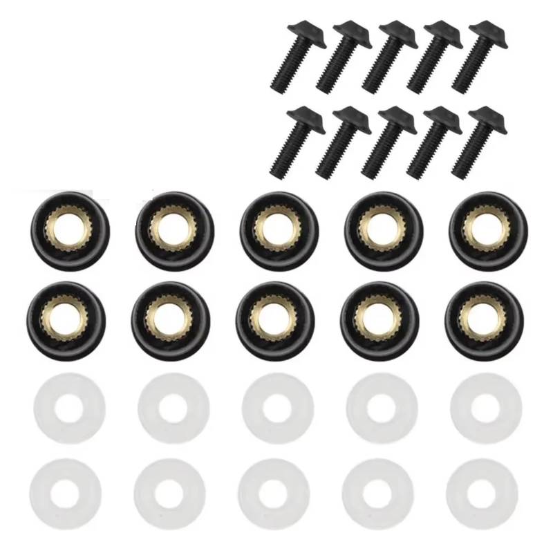LISROEU Motorrad Schrauben Universal 10Pcs Motorrad Für Bolzen Kit Muttern Verkleidung Kit 5mm Schrauben Befestigungen Verkleidung Schrauben Verkleidung Für Bolzen Kit von LISROEU