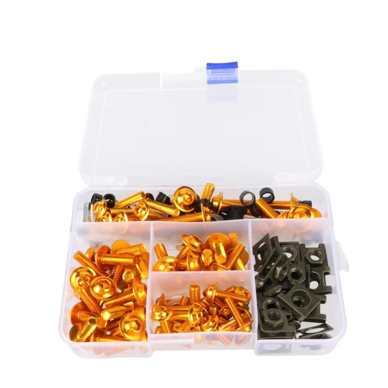 LISROEU Motorrad Schrauben Universal 177 Stücke Motorrad Verkleidung Für Bolzen Kit Motorrad Modifizierte Teile Motorrad Karosserie Schrauben Montage Unterlegscheiben(Yellow) von LISROEU