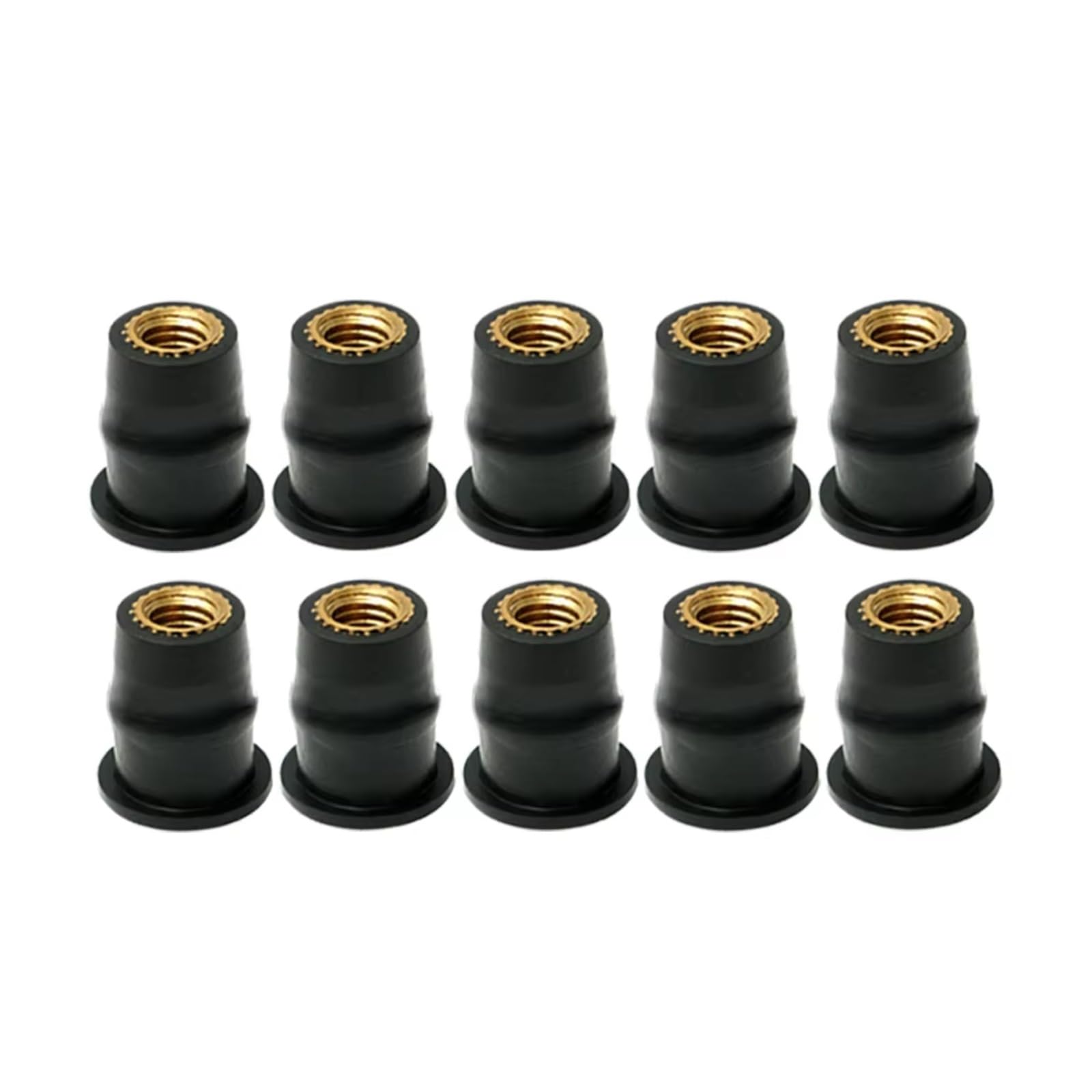 LISROEU Motorrad Schrauben Universal Motorrad Windschutzscheibe Windschutzscheibe Schrauben Schrauben Metrische Gummi Gut Mutter Für M5 M6 Motorrad Mutter Komplette Schrauben Kit(10pcs) von LISROEU