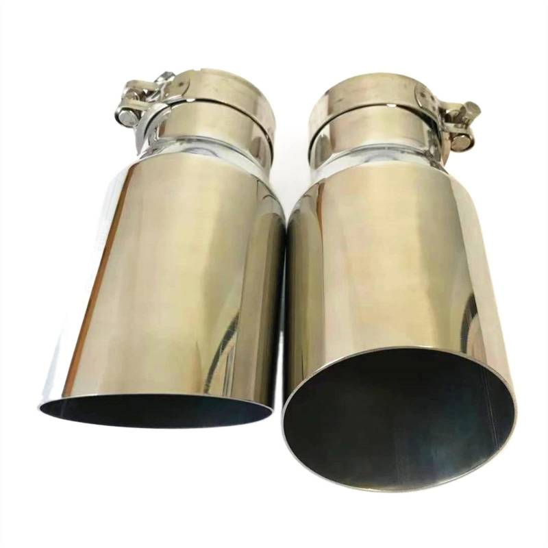 Auto Schwanz Kehle 1 STÜCK 304 Edelstahl Universal Automobil Auspuff Schalldämpfer Auto Zubehör Modifikation Auto Auspuffrohr (Größe : 70MM IN- 101MM OUT) von LIUBAO