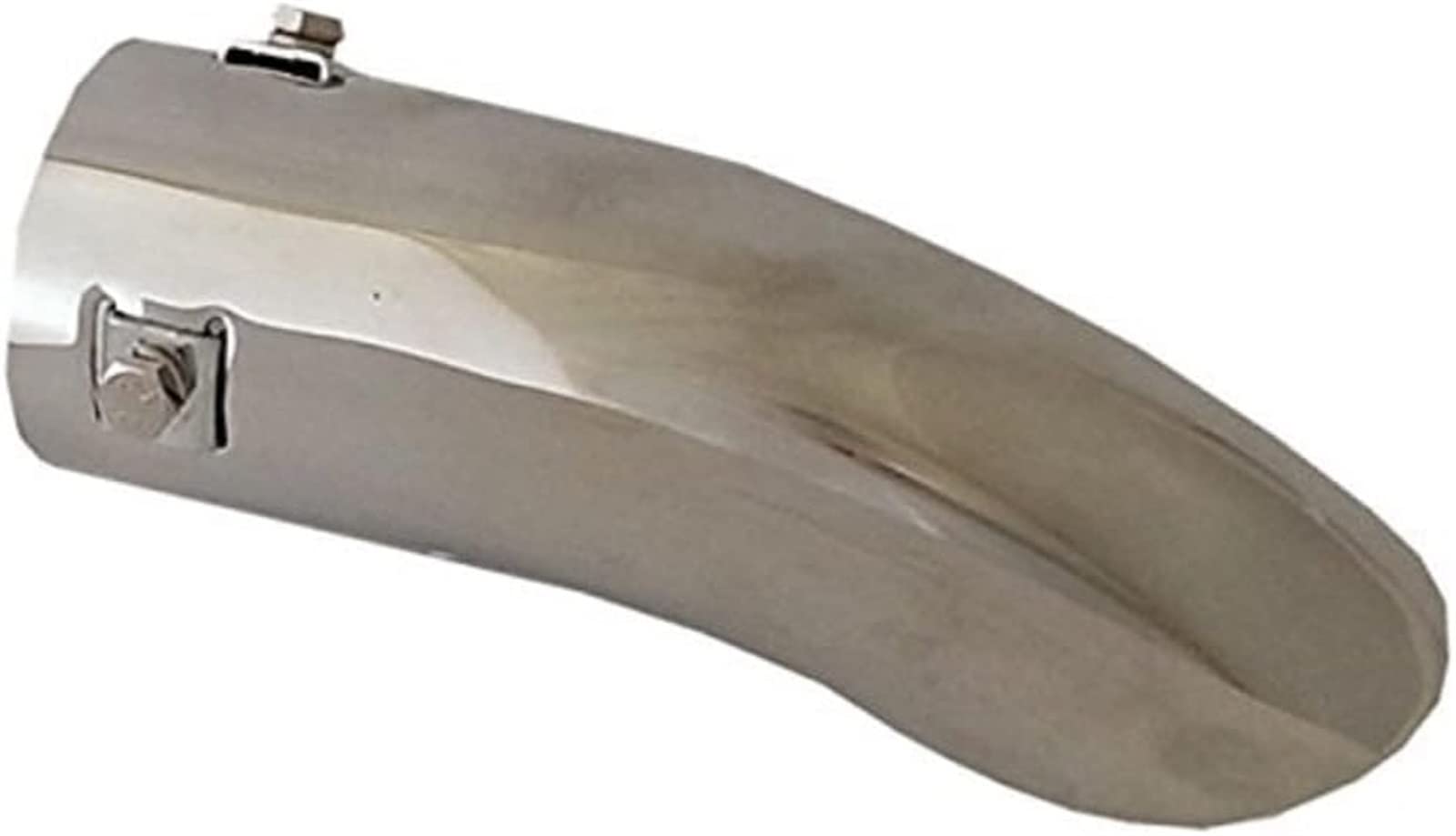 Auto Schwanz Kehle Einfach gebogene Edelstahl-Auspuffblende, 63 mm, einfach zu installieren, in Schrumpffolie verpackt Auto Auspuffrohr (Größe : 45-72 mm) von LIUBAO