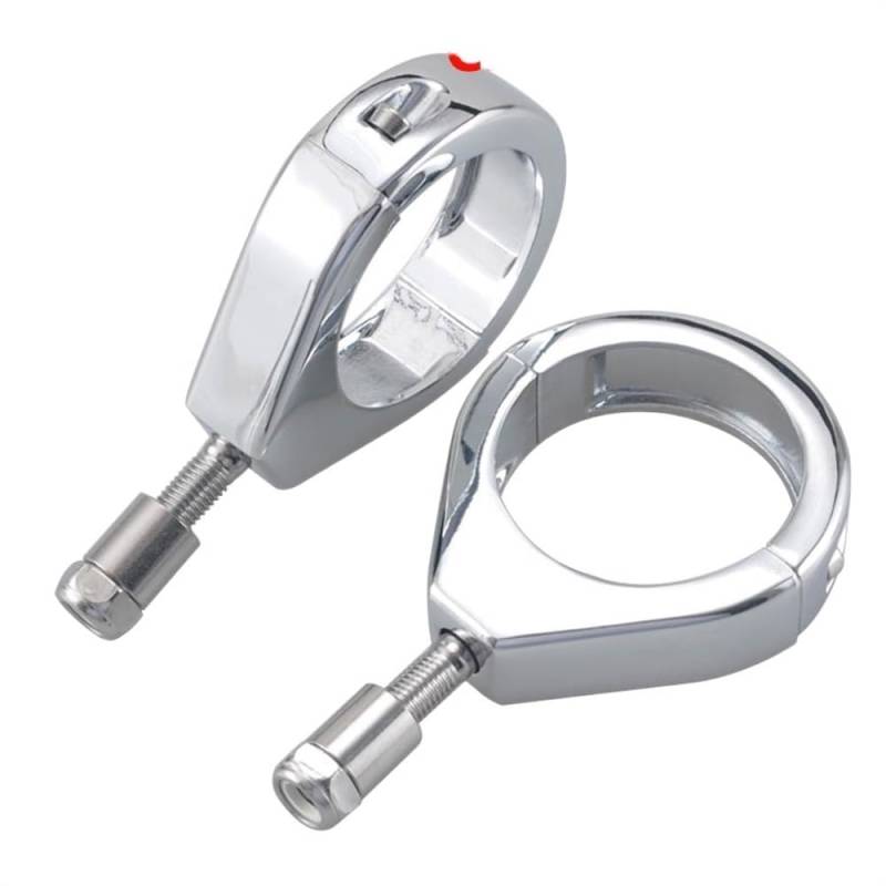 Motorrad Scheinwerferhalter Motorrad-Blinker-Halterungs-Halterungsgabelklemmen Motorrad Scheinwerfer(Chrome 49mm) von LIUCHUCHU