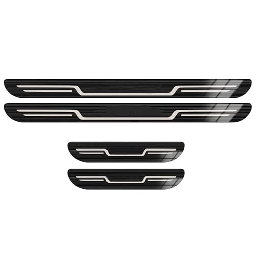 4 Stück Edelstahl Einstiegsleisten Schutz für Toyota Aygo (2014-2021), Edelstahl Material Autotürschwellenleiste Auto Willkommenspedal Türschweller Kratzschutz Abdeckung von LIULAOGEN