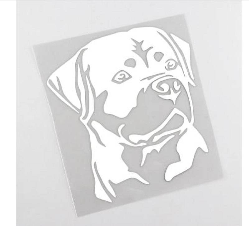 Auto Sticker Autoaufkleber Lustig Dog wasserdichte Dekoration Rottweiler Hund Aufkleber Vinyl Autoaufkleber Schwarz/Silber（15Cm） von LIUWW