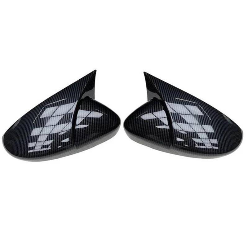 2 Stück Für Golf MK6 R20 Touran Für Golf GTI 6 Für Golf 6 R Außenspiegel-Abdeckkappen Carbon-Effekt Für Spiegelabdeckkappen Zubehör(1 set Carbon pattern) von LIVZFRLZ