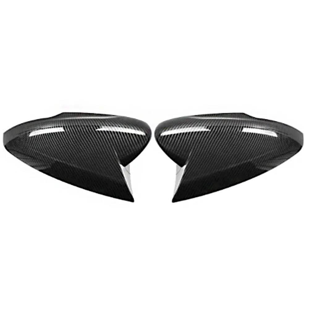 2-teilige Rückspiegelabdeckungen Mit Doppelseitigem Klebeband Für Mustang Mach E 2021-2022, Carbonfaser, Schwarz/Glänzend Schwarz Zubehör(Carbon Fiber Black) von LIVZFRLZ