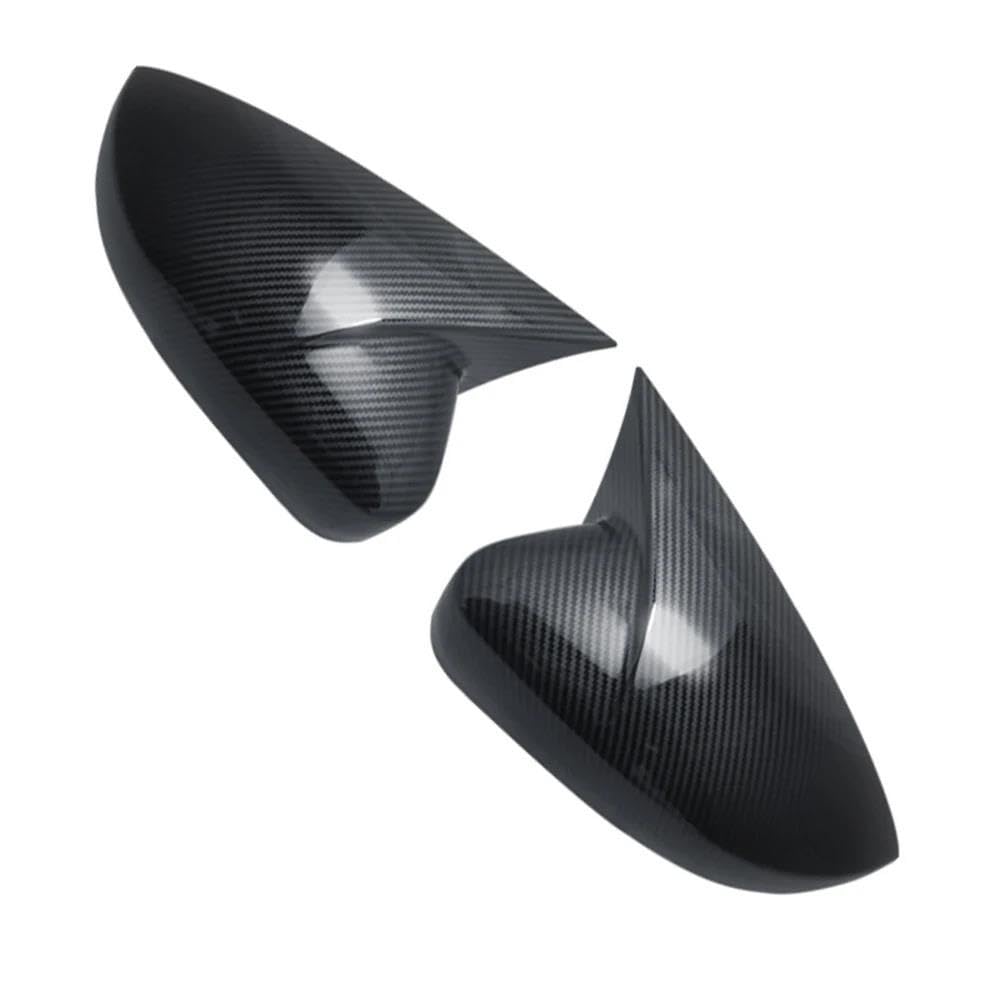 2-teilige Seitenrückspiegel-Abdeckungsleisten Mit Doppelseitigem Klebeband Für Polo 6C 2014 2015 2016 2017 Zubehör(Carbon Fiber) von LIVZFRLZ
