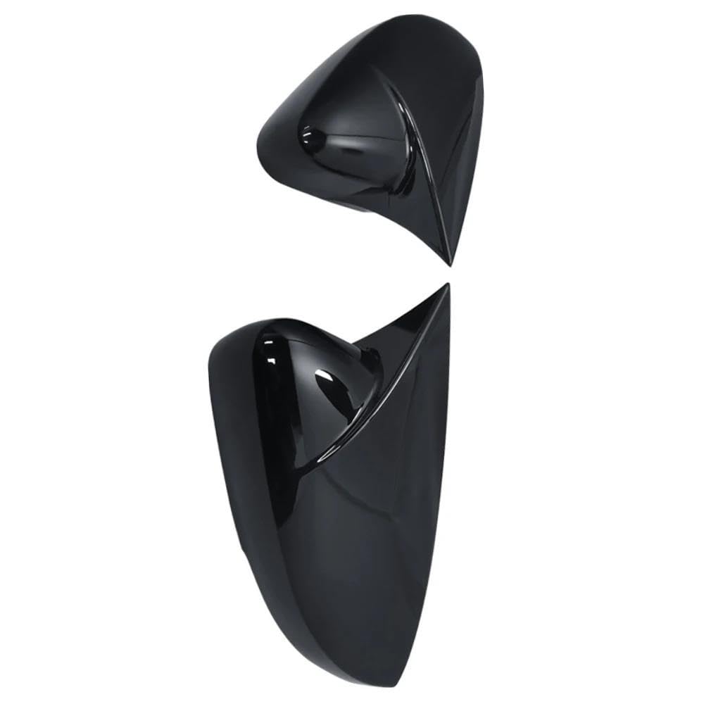 2-teilige Seitenrückspiegel-Abdeckungsleisten Mit Doppelseitigem Klebeband Für Polo 6C 2014 2015 2016 2017 Zubehör(Glossy Black) von LIVZFRLZ