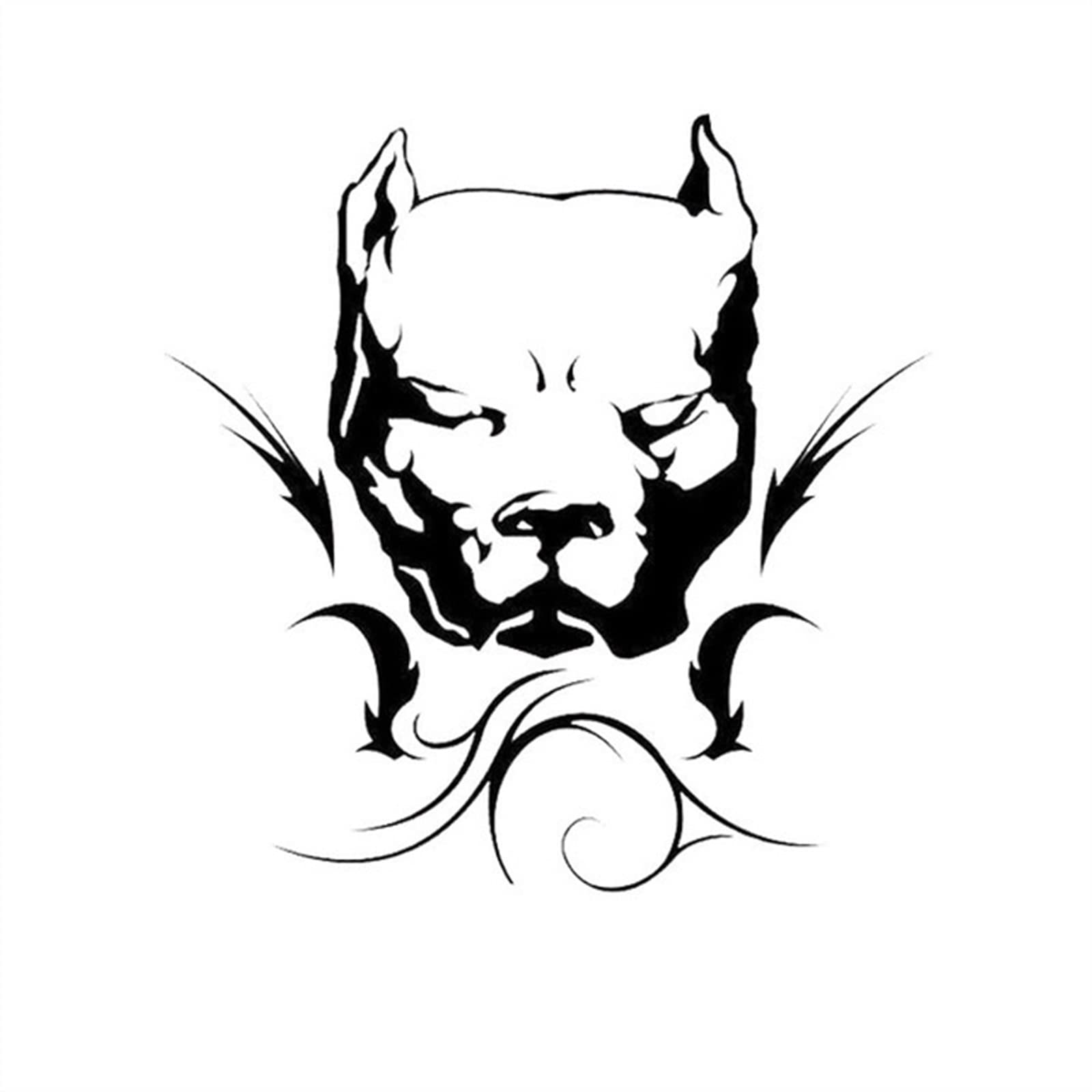 Autoaufkleber Auto Pitbull Hund Vinyl Sonnenschutz Aufkleber Auto Styling Stoßstange Dekoration Aufkleber PVC Aufkleber(Black) von LIVZFRLZ