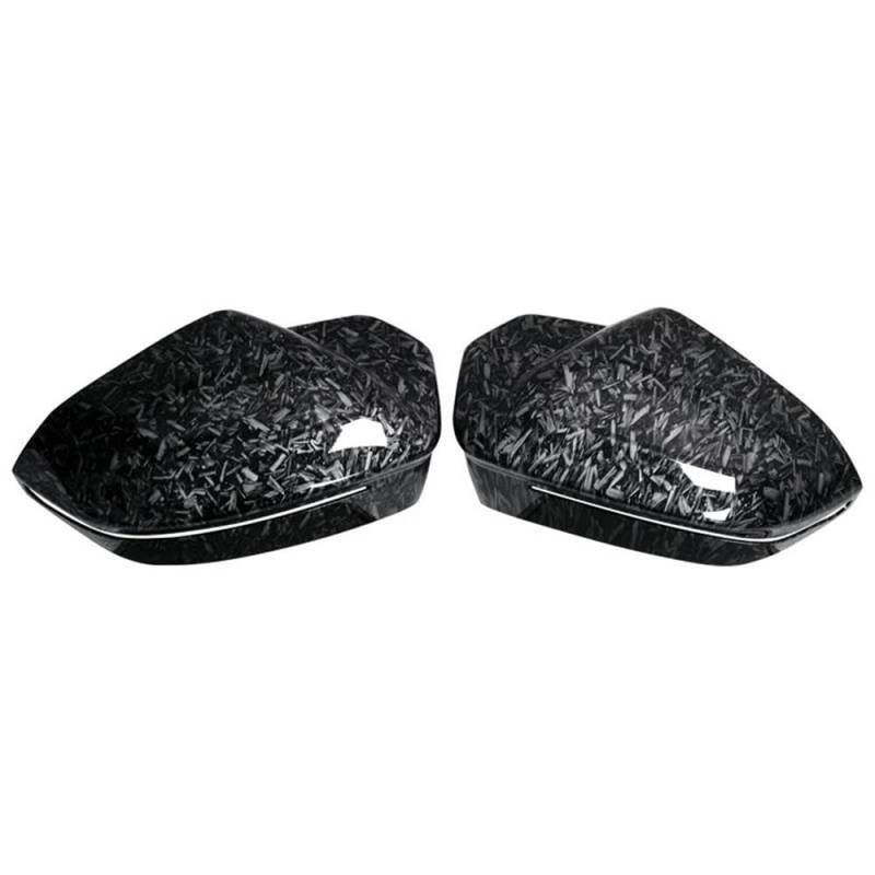 Ersatz-Seitenspiegel-Abdeckkappen In Leuchtendem Schwarz Für BMW 5 7 I5 I7 Serie G60 G61 G68 G70 M5 G90 Linkslenker 2023-up Zubehör(Forged Grain) von LIVZFRLZ