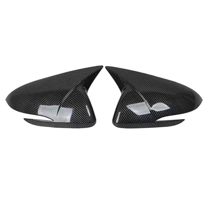 Für Hyundai Elantra Avante AD 2016-2020 Rückansicht Fall Trim 2 Stücke Seite Rückspiegel Abdeckung Kappen Schwarz Carbon Faser Look Zubehör(Carbon Fiber) von LIVZFRLZ