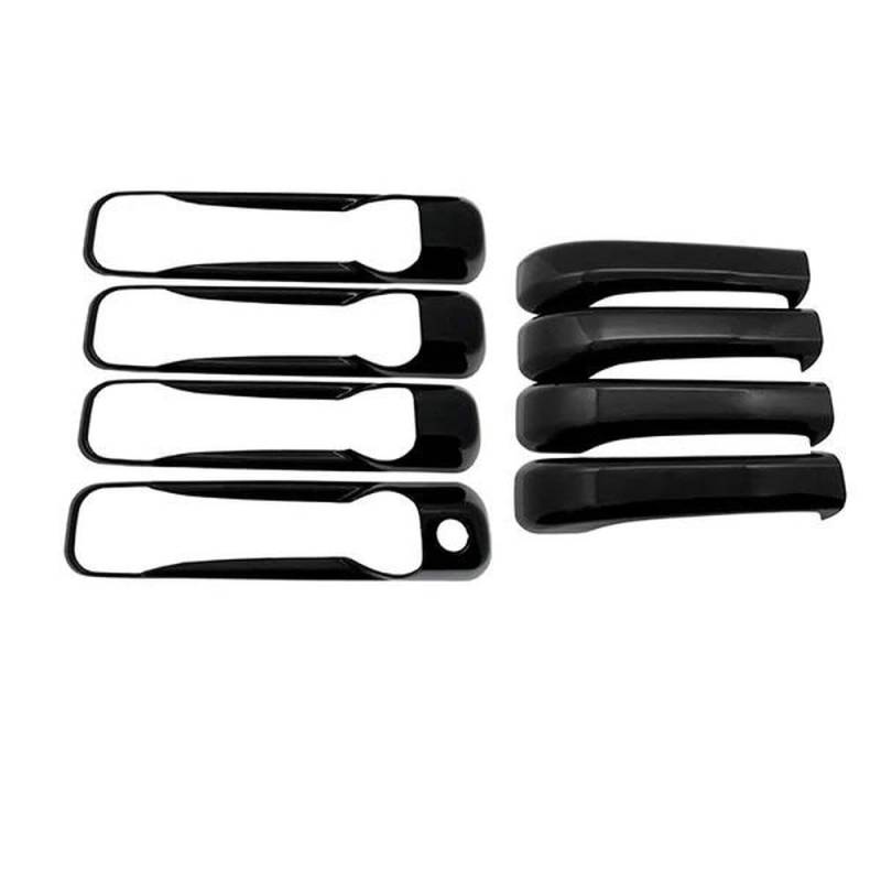 Für Jeep Grand Cherokee 3 III WK 2005-2010 Glanz Schwarz Smart Türgriff Abdeckung Aufkleber Trim Auto Zubehör von LIVZFRLZ