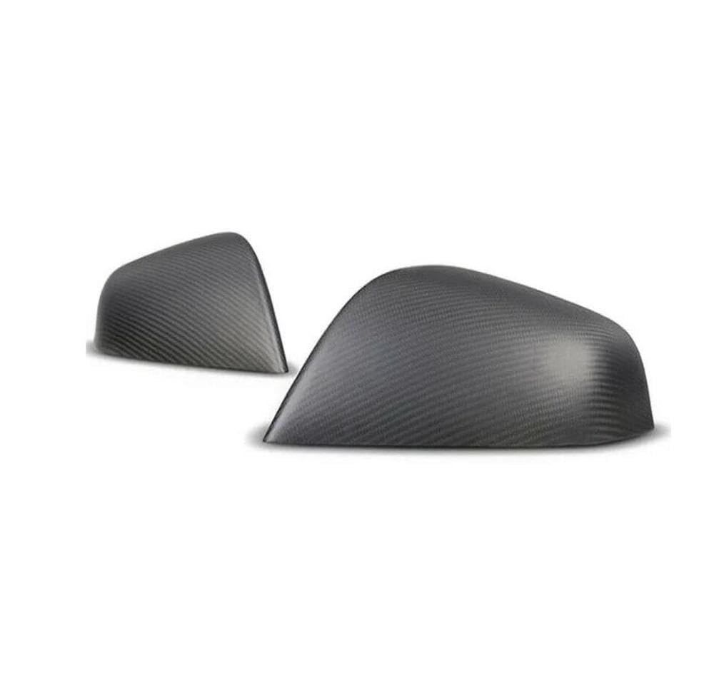 Glänzend Schwarz Matt Schwarz Carbon Fiber Seite Spiegel Abdeckungen Kappe Für Tesla Model S 2012-2018 Add-on Stil Zubehör(Matte Black) von LIVZFRLZ