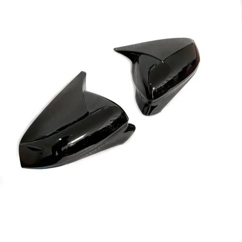 Linke Und Rechte Seitenspiegelabdeckungen, Autozubehör, Rückspiegelabdeckung Für Seat Leon MK4 Cupra 2020 2021 2022 2023 2024 Zubehör(Glossy Black) von LIVZFRLZ
