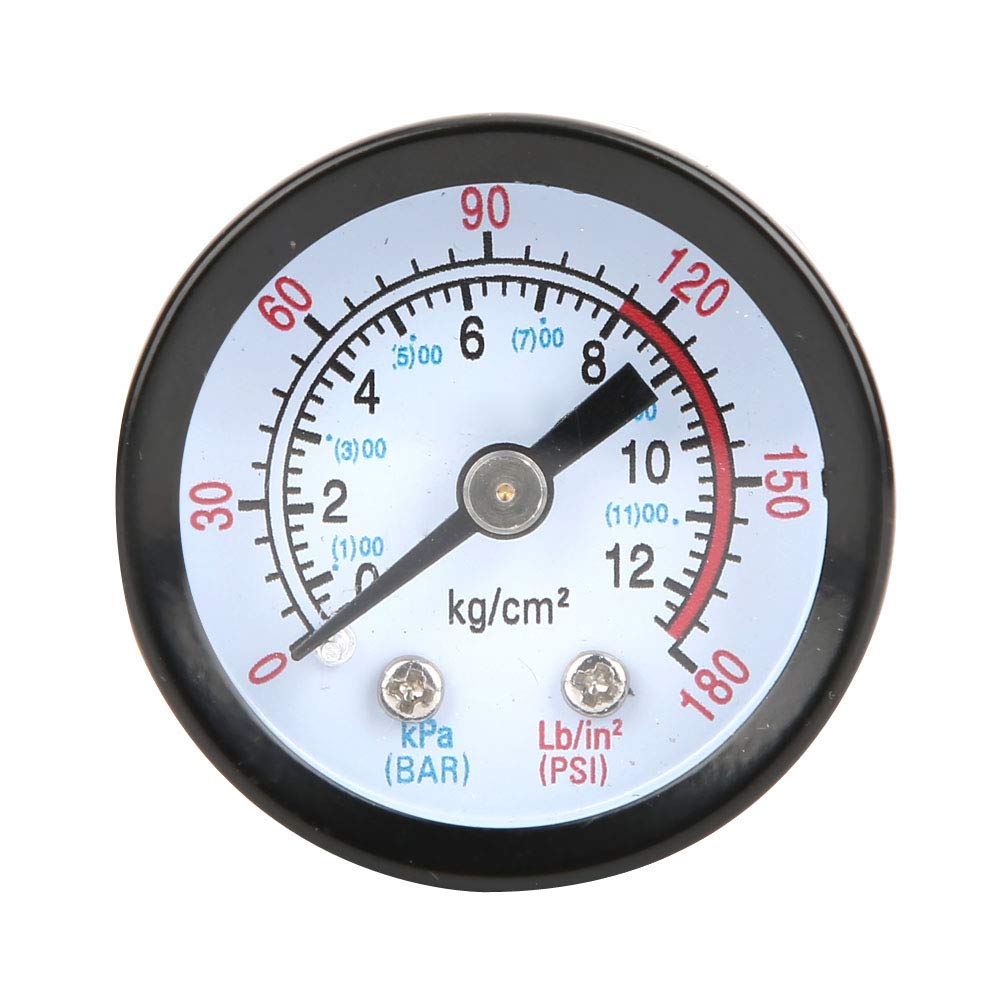 LIZEALUCKY Luftkompressor-Manometer, Druckluftmanometer 0~180 PSI, 0~12 Bar, Manometer-Messgerät 1,7 Zoll Durchmesser Für Schraubenkompressoren, Kolbenkompressoren LIZEALUCKY Luftkompressor-Manometer, Druckluftmanometer 0~180 PSI, 0~12 Bar, Manometer-Messgerät 1,7 Zoll Durchmesser Für Schraubenkompressoren, Kolbenkompressoren von LIZEALUCKY