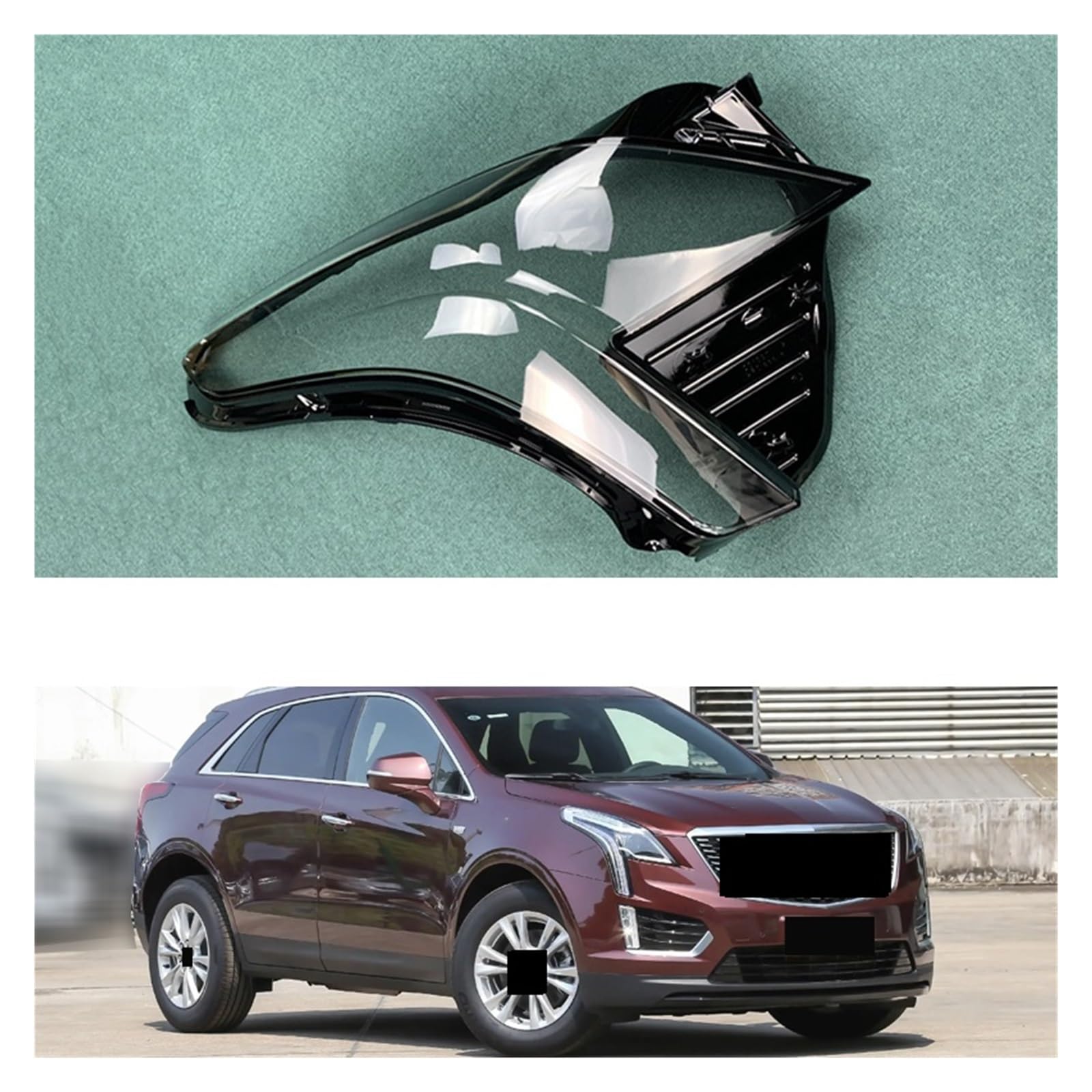 Auto Auto Kompatibel Für Cadillac XT5 2016-2022 Front Scheinwerfer Abdeckung Glas Scheinwerfer Transparent Lampenschirm Lampe Shell Objektiv(Left and right) von LJBaab