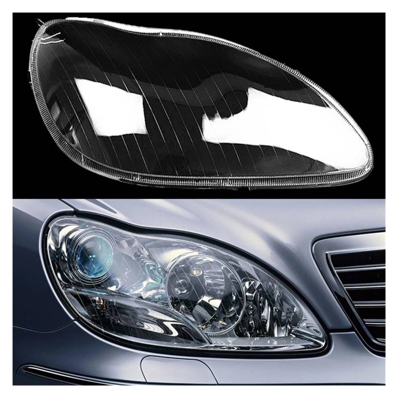 Auto-Frontscheinwerfer-Objektivabdeckung, Scheinwerfer-Lampenschirm, Glas, Lampengehäuse, kompatibel für Benz W220 S600 S500 S320 S350 S280 1998–2005(Right) von LJBaab