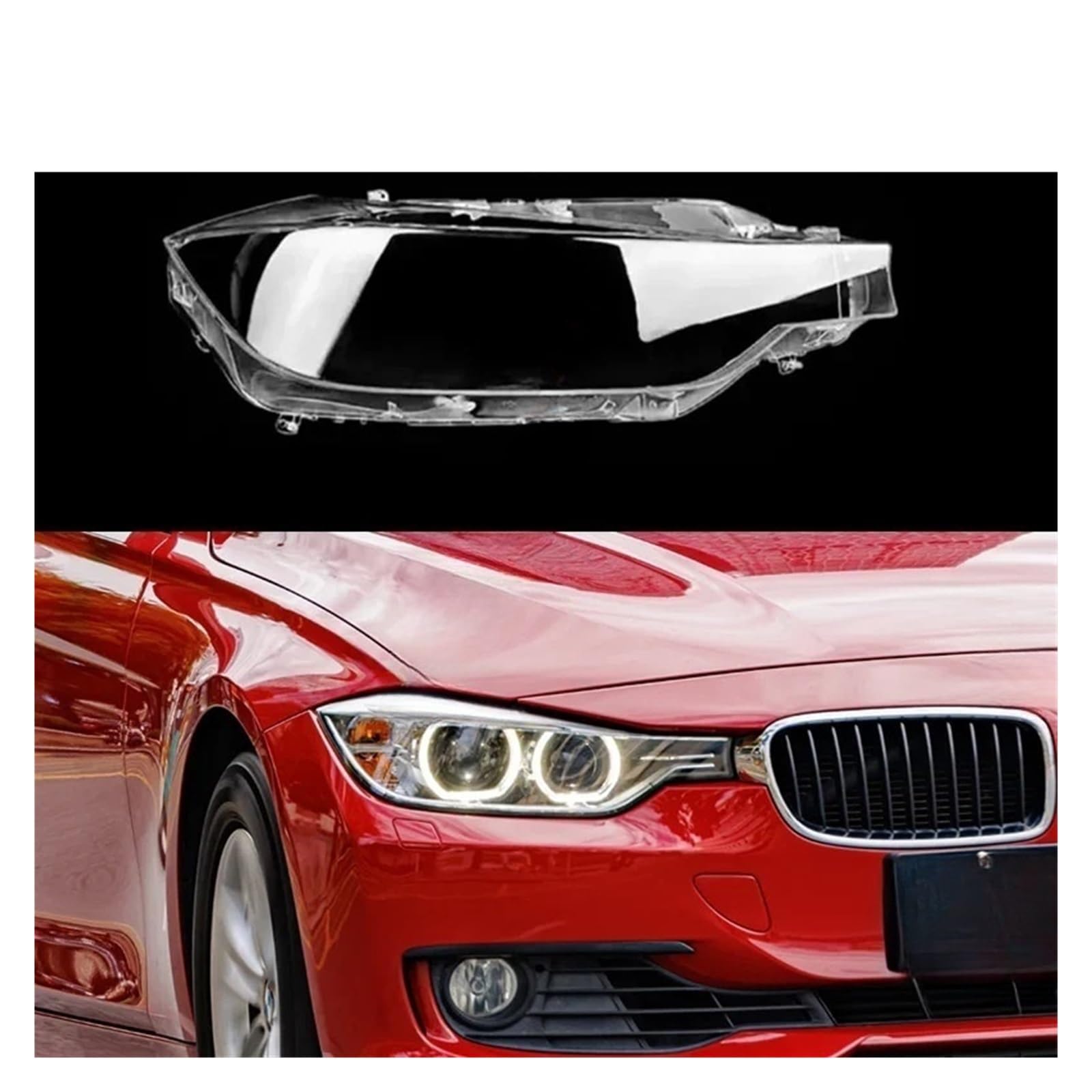 Auto Transparentes Gehäuse Frontscheinwerfer Objektiv Shell Cover Glas Lampenabdeckung Lampenschirm Kompatibel für BMW 3er F30 F31 F35 2013-2015(Right) von LJBaab