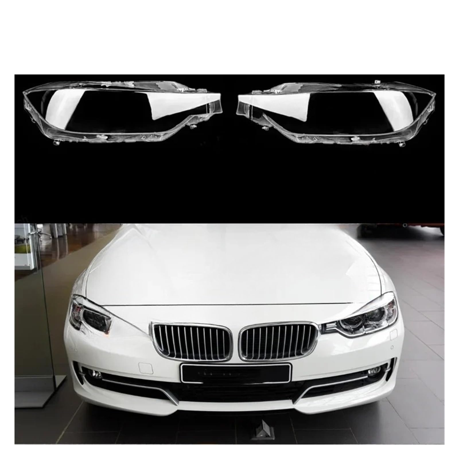 Auto Transparentes Gehäuse Frontscheinwerfer Objektiv Shell Cover Glas Lampenabdeckung Lampenschirm Kompatibel für BMW 3er F30 F31 F35 2013-2015(Right and left) von LJBaab