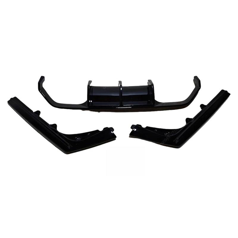 Auto hinteren Stoßfänger Diffusor Spoiler Lippensplitter mit LED-Licht kompatibel for BMW M3 F80 M4 F82 F83 2014-2020 V Style Bodykits Schwarz Tuning Tuning(Gloss Black) von LJBaab
