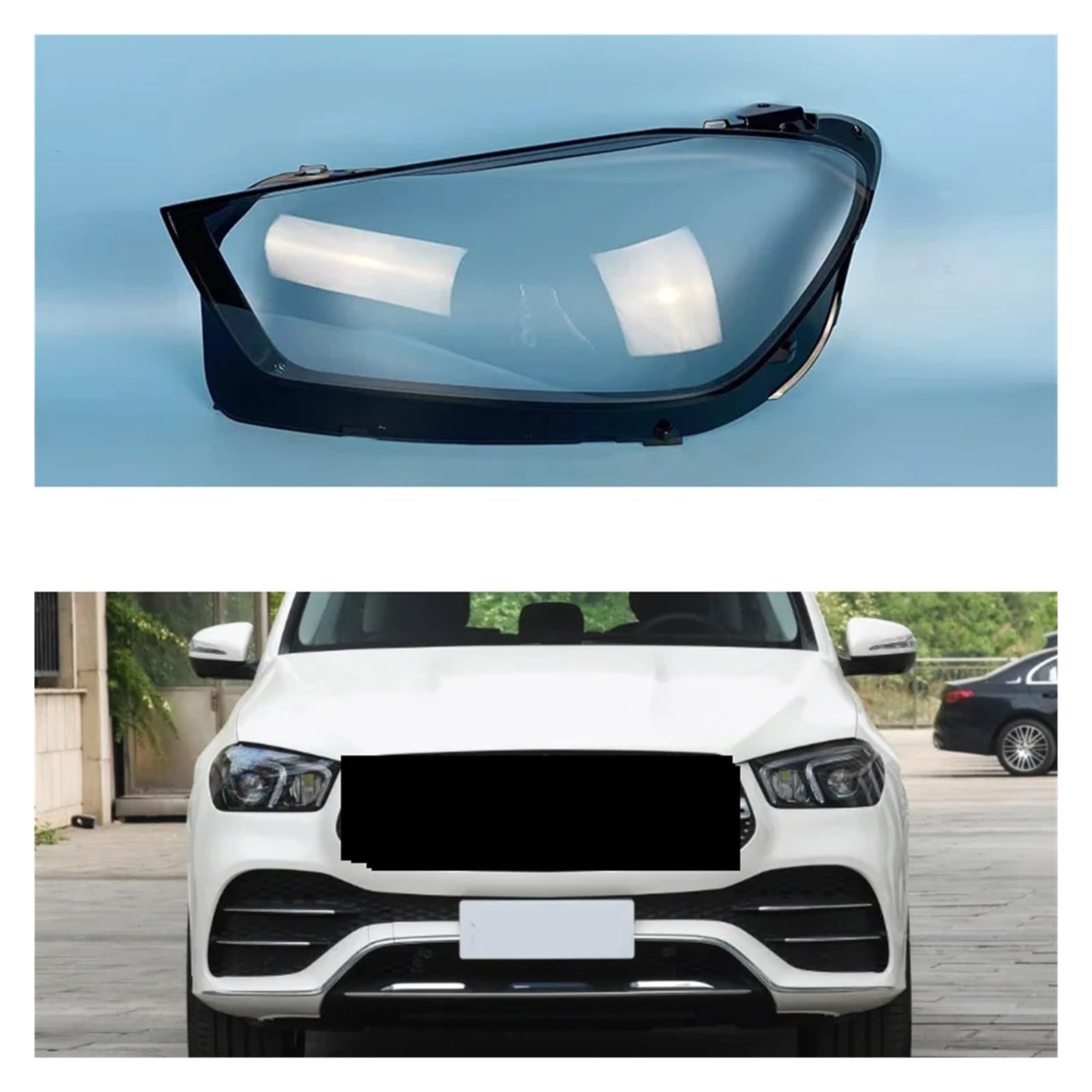 Autoscheinwerferglas, kompatibel für Benz GLE 2020 2021 2022 2023, Autoteile, transparente Scheinwerferschale, Objektivabdeckung, Autozubehör(Left and right) von LJBaab