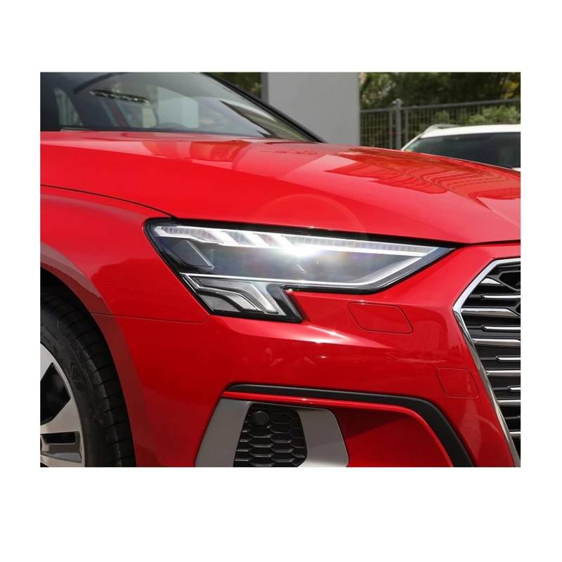 Autoscheinwerferlinse Kompatibel für Audi A3 2021 2022 Kunststoff Transparente Schalenmaske Scheinwerferabdeckung Ersetzen Sie das Originalglas(1PC Right side) von LJBaab