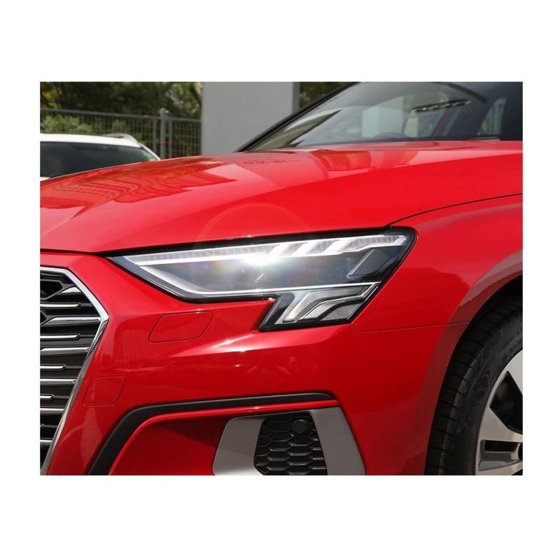 Autoscheinwerferlinse Kompatibel für Audi A3 2021 2022 Kunststoff Transparente Schalenmaske Scheinwerferabdeckung Ersetzen Sie das Originalglas(1PC left side) von LJBaab