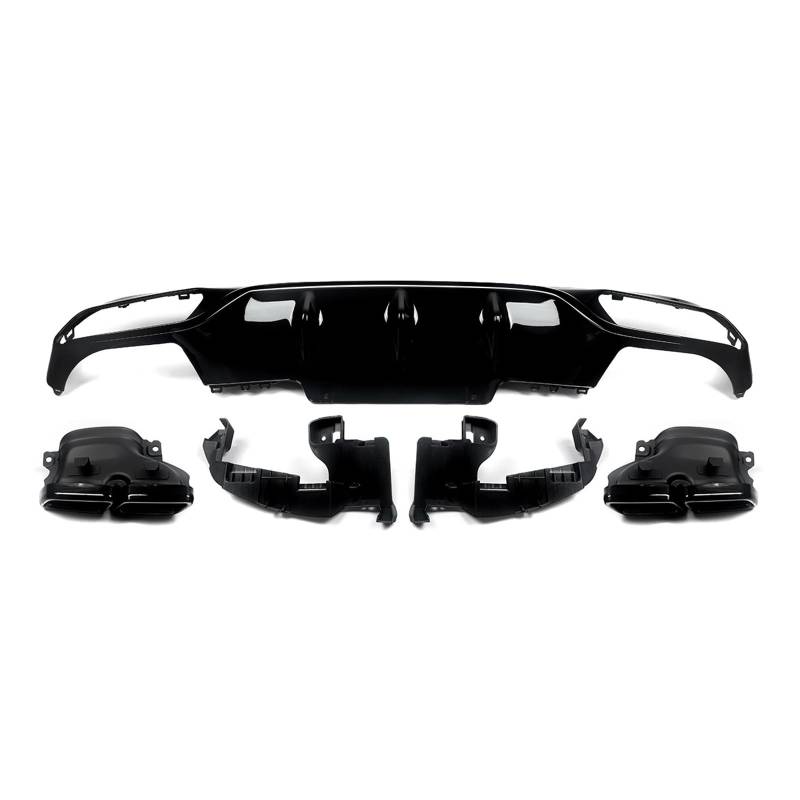 Kompatibel for Benz W213 Standard Stoßfänger 17-2020 AMG E63 Heckdiffusorlippe mit Tailpipes von LJBaab
